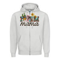 Dove Grey farm mama with baby pigs Zipper Hoodie - Artiststas