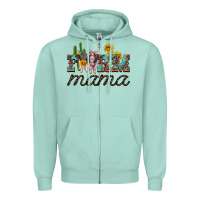 Seafoam farm mama with baby pigs Zipper Hoodie - Artiststas