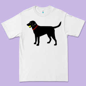 Labrador Retriever Fetch, Black Lab Play Ball Premium Tee Designed By Longcreatives