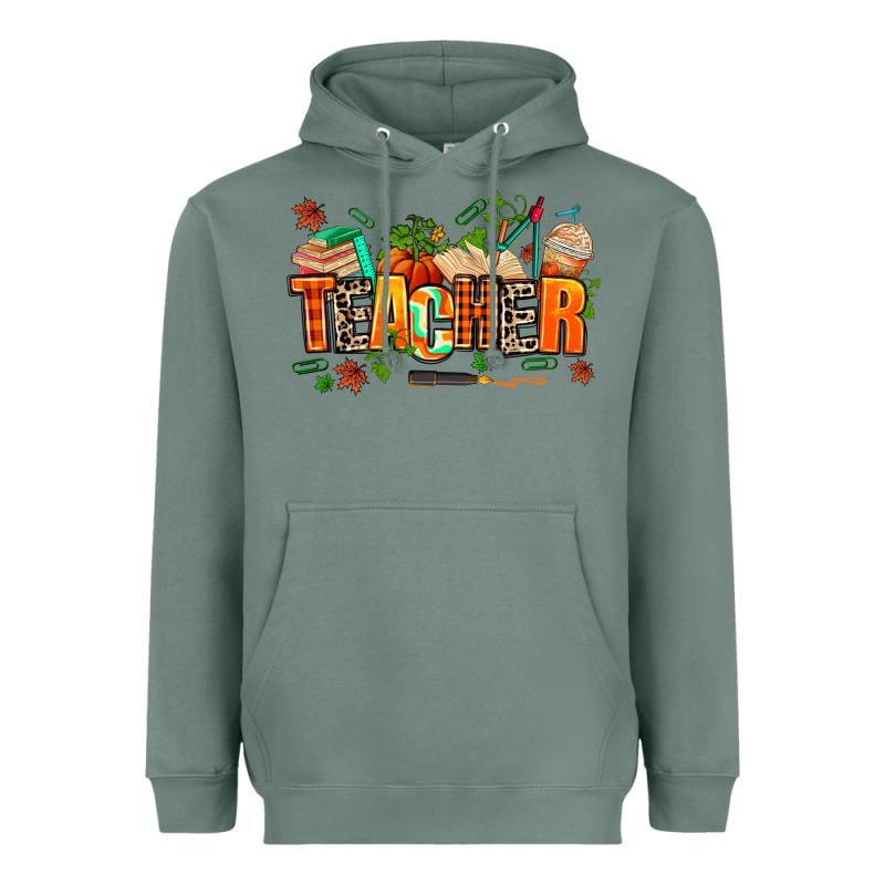 Fall Teacher Heavyweight Hoodie by AdoDesignShop | Teevron