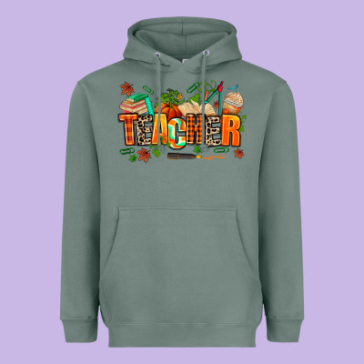 Fall Teacher Heavyweight Hoodie Designed By Adodesignshop