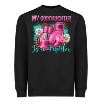 Black Breast Cancer my Goddaughter is a fighter Heavyweight Sweatshirt - Artiststas