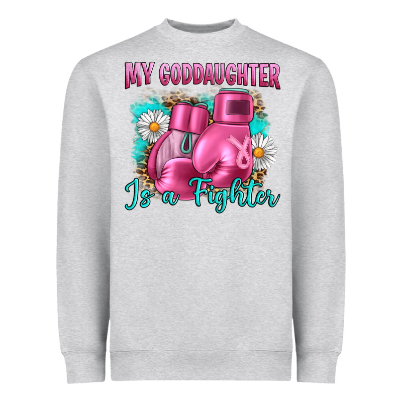 Breast Cancer My Goddaughter Is A Fighter Heavyweight Sweatshirt by Artiststas | Teevron