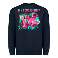 Navy Breast Cancer my Goddaughter is a fighter Heavyweight Sweatshirt - Artiststas