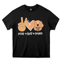 Black Peace Love Golden Heavy Core Tee - Bettercallsaul