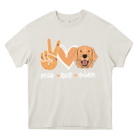 Cream Peace Love Golden Heavy Core Tee - Bettercallsaul