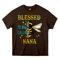 Chocolate Brown Blessed To Bee Nana Heavy Core Tee - JahusDesignShop
