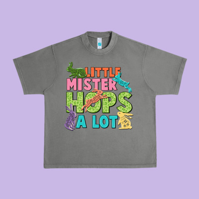 Little Mister Hops A Lot Easter Day Urban Heavy Tee Designed By Cowgirlartshop