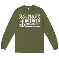 Army Green US Navy Retired Shirt Long Sleeve Tee - longCreatives