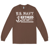 Chestnut US Navy Retired Shirt Long Sleeve Tee - longCreatives