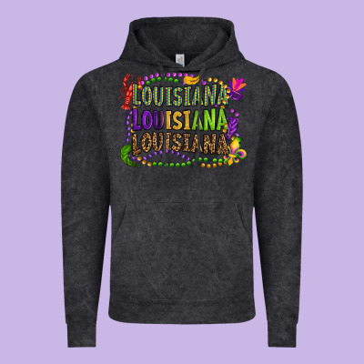 Louisiana Louisiana Louisiana Mardi Gras Vintage Hoodie Designed By Oliviacreatesart