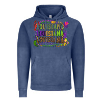 Vintage Denim louisiana louisiana louisiana mardi gras Vintage Hoodie - OliviaCreatesArt