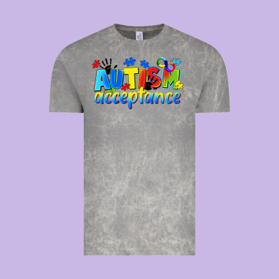 Autism Acceptance Vintage Tee Designed By Cowgirlartshop