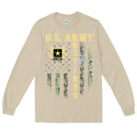 Mushroom US ARMY Retired  Distressed American Flag Patriotic Long Sleeve Tee - longCreatives