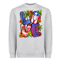 Heather Grey puerto rico love Heavyweight Sweatshirt - Artiststas