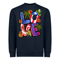 Navy puerto rico love Heavyweight Sweatshirt - Artiststas
