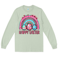 Matcha Happy Easter eggs rainbow Long Sleeve Tee - OliviaCreatesArt