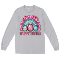 Moon Dust Happy Easter eggs rainbow Long Sleeve Tee - OliviaCreatesArt
