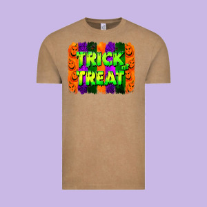 Trick Or Treat Brushstroke Vintage Tee Designed By Jasminsmagicworld