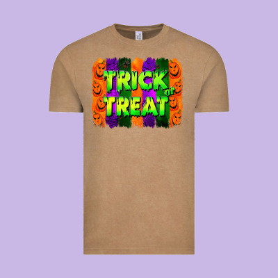 Trick Or Treat Brushstroke Vintage Tee Designed By Jasminsmagicworld