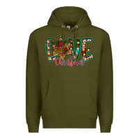 Army Green Love Snowman Premium Hoodie - CowhideDigitalArt