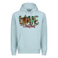 Blue Mist Love Snowman Premium Hoodie - CowhideDigitalArt