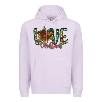 Lilac Love Snowman Premium Hoodie - CowhideDigitalArt