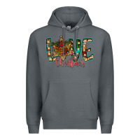Rock Love Snowman Premium Hoodie - CowhideDigitalArt