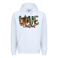 White Love Snowman Premium Hoodie - CowhideDigitalArt