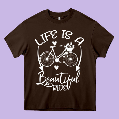 Life Is A Beautiful Ride Heavy Core Tee Designed By Bettercallsaul