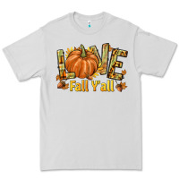 Dove Grey Love Fall Y'all Premium Tee - texasbilliewilder