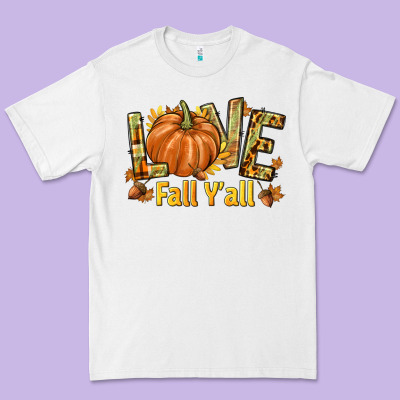 Love Fall Y'all Premium Tee Designed By Texasbilliewilder