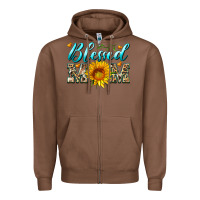 Chestnut blessed mom with sunflower Zipper Hoodie - Artiststas