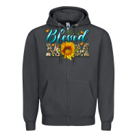 Smoke blessed mom with sunflower Zipper Hoodie - Artiststas
