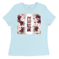 Baby Blue mother's day flowers tumbler tbs Ladies Tee - TumblerDesignByShophia