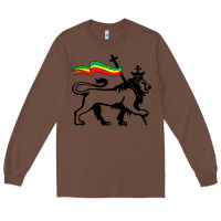 Chestnut Rasta Lion of Judah Rastafarian Reggae Lion and Christian Long Sleeve Tee - longCreatives