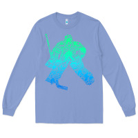 Colony Blue Ice Hockey Goalie Hockey Player Youth Men Kids Boys Long Sleeve Tee - longCreatives