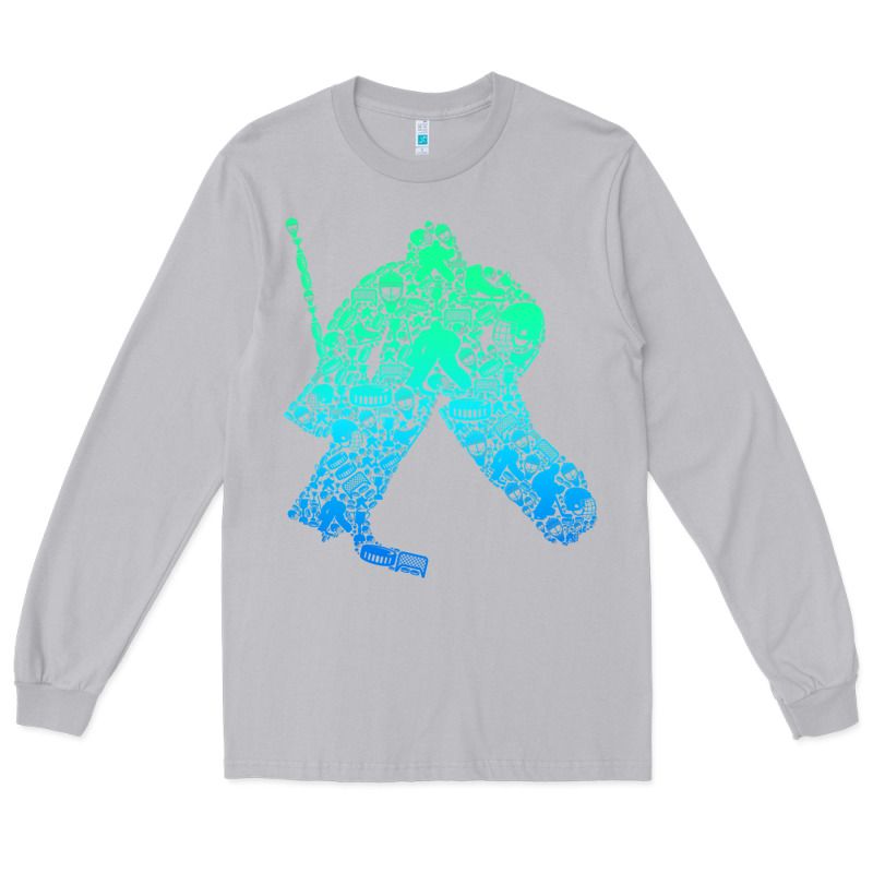 Ice Hockey Goalie Hockey Player Youth Men Kids Boys Long Sleeve Tee by longCreatives | Teevron