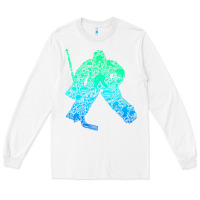White Ice Hockey Goalie Hockey Player Youth Men Kids Boys Long Sleeve Tee - longCreatives