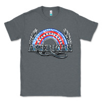 Charcoal Heather American rainbow Classic Tee - HowdyJamesFarm