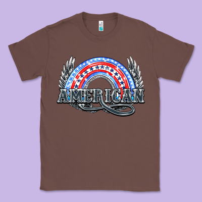 American Rainbow Classic Tee Designed By Howdyjamesfarm