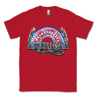 Red American rainbow Classic Tee - HowdyJamesFarm