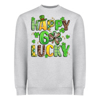 Heather Grey happy go lucky Heavyweight Sweatshirt - Artiststas