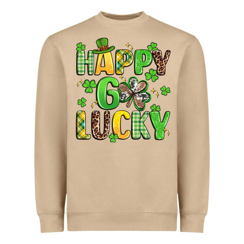 Happy Go Lucky Heavyweight Sweatshirt by Artiststas | Teevron