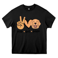 Black Peace Love Golden Heavy Core Tee - Bettercallsaul