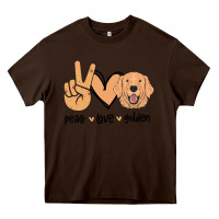 Peace Love Golden Heavy Core Tee | Teevron