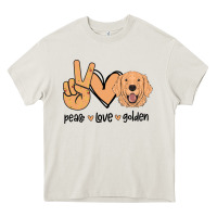 Cream Peace Love Golden Heavy Core Tee - Bettercallsaul