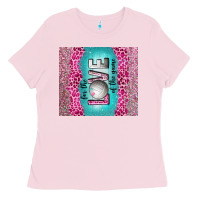 Bubblegum Pink for the love of the game with volleyball tumbler tbs Ladies Tee - TumblerDesignByShophia
