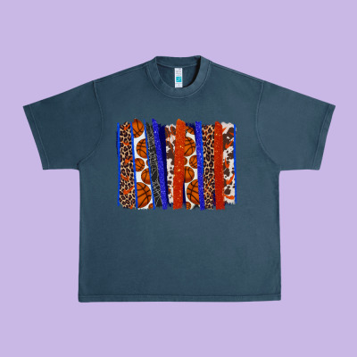 Basketball Brushstroke Urban Heavy Tee Designed By Howdyjamesfarm