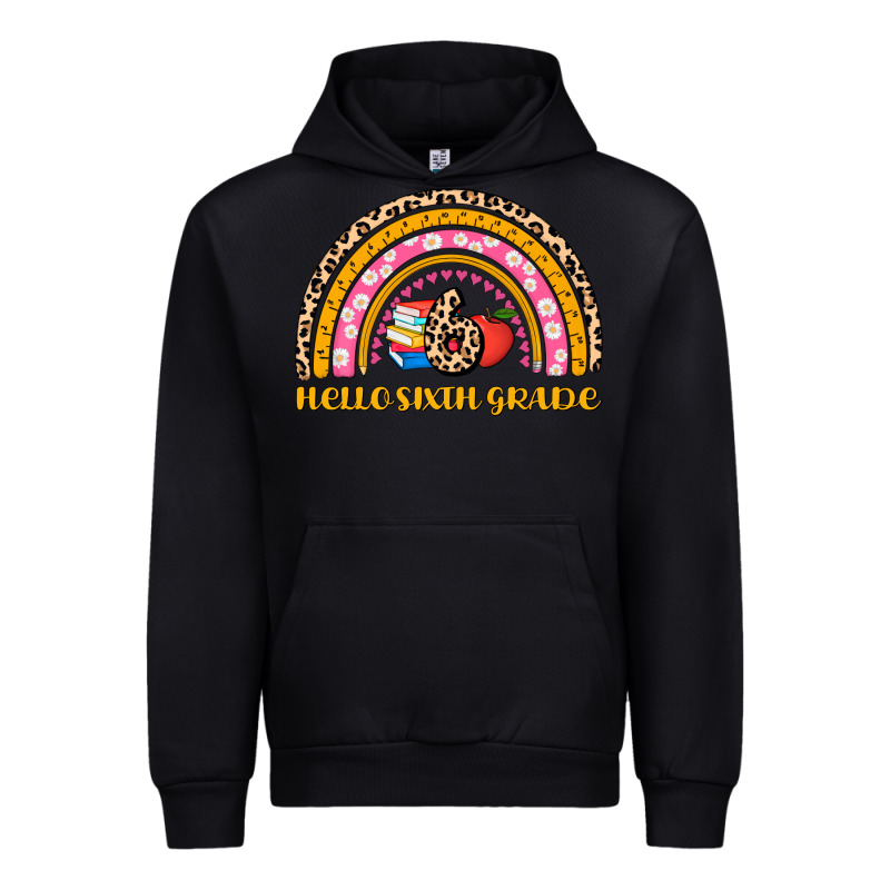 Back To School Rainbow Hello Sixth Grade Urban Hoodie by AdoDesignShop | Teevron